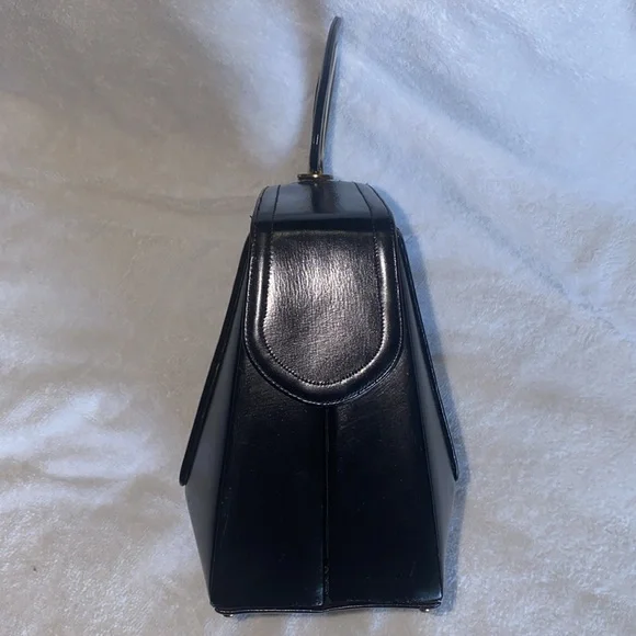 🔥❤️👋🏻 EUC Coblentz Original 1950s Vintage Black Structured Handbag 👋🏻❤️🔥 - Picture 7 of 16